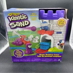 Kinetic Sand Magic Molding Tower Kingdom Castle Playset - 3 Colors Incl Open Box